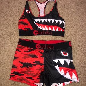 red and black ethika set